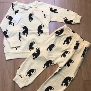 Panther sweater and pants set